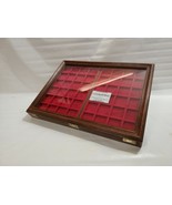 Display Case With Two Trays IN Velvet Display for Coins&amp;More Handmade - £157.12 GBP
