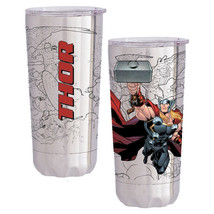 Marvel Comics The Mighty Thor 20 oz Stainless Steel Vacuum Tumbler NEW UNUSED - £19.12 GBP