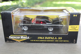 Ertl 1964 Chevy Impala SS Black Diecast Car 1/43 #32249 MINT LB - £35.72 GBP