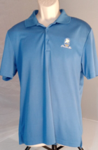 Adidas Polo Shirt Mens Short Sleeve Adult Medium M Golf Golfer Blue - £11.17 GBP