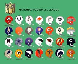 NFL  Team Helmets Poster Print Logo Metal Sign 12x8in Football Art  Vint... - $34.67 CAD
