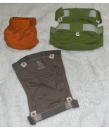 Lot of 3 gDiapers Covers 2 Small Org &amp; Khaki + 1 Medium Lime Cloth g Pants - $26.46