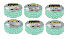 Scotch Expressions 0.59&quot;x393&quot; Blue Weave Washi Tape 6 Pack - $19.19