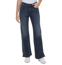 Calvin Klein Jeans High-Rise Flared Slit-Hem Jeans Women&#39;s 27 Sapphire - $29.95