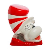 Dr. Seuss The Cat In The Hat Cat Head Sculpted Ceramic Cookie Jar NEW UN... - £60.53 GBP