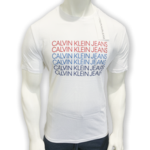 Nwt Calvin Klein Msrp $50.99 Men&#39;s White Crew Neck Short Sleeve T-SHIRT Size L - £17.94 GBP