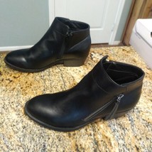 ARIZONA womens Cadman zip up ankle boots shoe size 7.5 M black faux leat... - $38.61