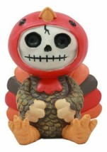 Ebros Furry Bones Pumpkin The Thanksgiving Turkey Gobbler Skeleton Figurine - £11.98 GBP