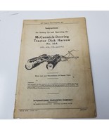 McCormick Deering Tractor Disk Harrow 10A Instructions 1939 Repair Parts - $18.95