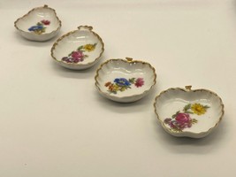 Vintage Lefton China Hand Painted 7161 Fruit Shape Set of 4 Tea - Butter - Dish - £14.19 GBP