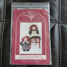 Hickory Stick &amp; Co Doll Pattern American Raggedies 22&quot; Boy &amp; Girl Rag Doll 1991 - £6.86 GBP