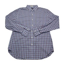 J Crew Shirt Mens L 16 16.5 Purple Plaid Thompson Long Sleeve Button Up Dress - £20.55 GBP