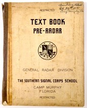 RARE Camp Murphy WW II Signal Corps &quot;Restricted&quot; Pre-Radar Training Text Book - £35.83 GBP