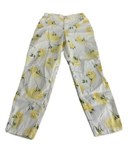 Escada floral rose yellow green pants trousers size 24 - $39.59