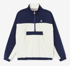 Fila Polar Fleece Men&#39;s Winter Jacket Erick Half Zip Pullover Peacoat Size Large - £36.87 GBP