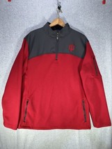 Indiana University Hoosiers 1/4 Zip Pullover Mens L Red/Gray Colosseum A... - £23.91 GBP