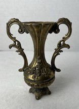 Vintage Florentine Mini Brass Vase Victorian Decor Made In Italy - $9.41