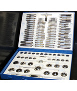 110pc Metric Large Tap &amp; Die Set Rethreading Thread Hole Threader Renew ... - $1,934.53 MXN