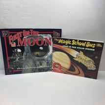 Lot 2 Kids Books First On Moon Magic School Bus Lost In Solar System Science PPB - £19.97 GBP