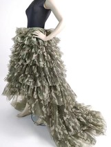 Army Pattern High-Low Tulle Skirt Ball Gown Skirts Hi-lo Tiered Tulle Skirts  image 1