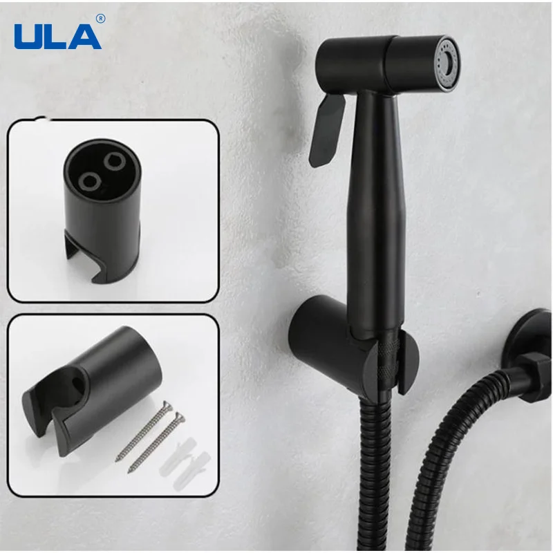 House Home ULA Black Portable Bidet Sprayer Stainless Steel TAet Bidet faucet Co - £19.30 GBP