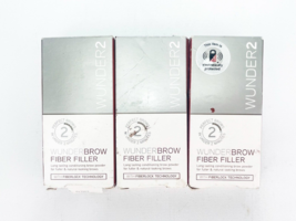 Wunder 2 Brow Fiber Filler Brunette Brow Powder 0.07 oz Each Lot of 3 - £14.90 GBP