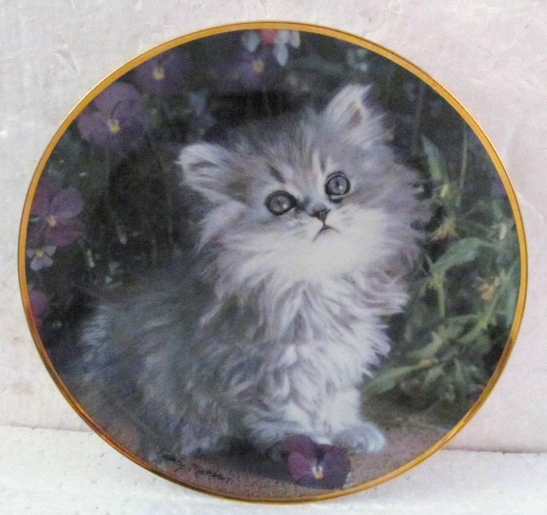 Primary image for Purrfection Collectible Cat  Plate Nancy Matthews Franklin Mint Limited Edition 