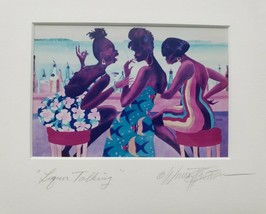 Signed WILLIAM R. CANTRELL Liquor Talking Framed Afro American Black Art... - $289.57