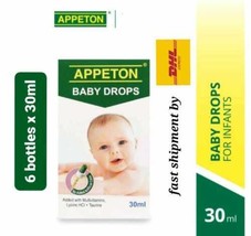 Appeton Multivitamin Baby Infant Drops 30ml for Babies Weight Gain Growth 6x30ml - £108.17 GBP
