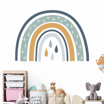Boho Nursery Stickers,Wallpaper girl room,Trendy Bohemian Decals,Rainbow sticker - £11.68 GBP