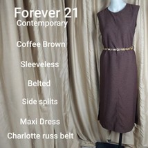 New With Tags Forever21 Contemporary Brown Belted Dress Size XS - £12.71 GBP