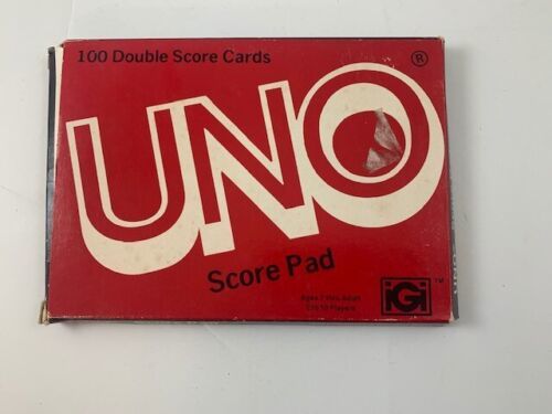 Primary image for Vintage 1978 Uno Card Game Score Card Paper Pad Sheet Refiil