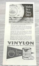 Vinylon Plastic Finish Vintage Print Ad 50s Marine Product Boats Sailing - $10.47