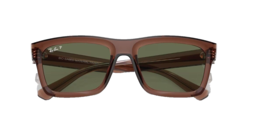 New Ray-Ban Unisex RB4396 Bio-Based Rectangle Polarized Sunglasses Brown - $188.09