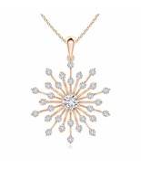 Authenticity Guarantee 
ANGARA Natural Diamond Sunburst Pendant Necklace... - £1,472.15 GBP