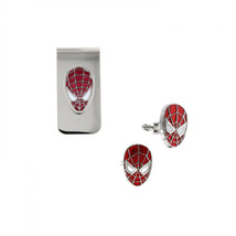 Spider-Man Cuff Links &amp; Money Clip Boxed Set Multi-Color - £19.17 GBP