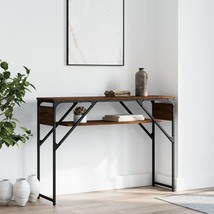 Console Table with Shelf Brown Oak 105x30x75cm Engineered Wood - £31.66 GBP