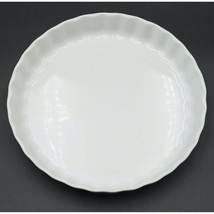 Apilco France White Round Fluted Porcelain 10&quot; Tart Quiche Pie Baking Di... - $26.73