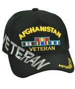 Afghanistan veteran with metals on the front of a black ball cap - €17,36 EUR