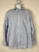 Chaps Men Size XL Green/Blue Check Button Up Shirt Easy Care Long Sleeve 34/35 - £5.86 GBP