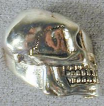 1 Deluxe Sideways Skull Head Silver Biker Ring BR120 Mens New Jewelry Skeleton - £9.76 GBP