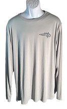 Reel Life Men&#39;s Long Sleeve Pull-Over Fishing T-Shirt Gray Xxl Nwt - £12.26 GBP