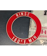 NOS Vintage Hobart - Red &quot;RINSE 160 F MIN. &quot; Warning Ring - Part# 86301 - $841.63 MXN