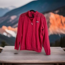Vineyard Vines Sweater Mens Medium Red 1/4 Zip Long Sleeve Pullover Long Sleeve - $15.93