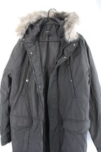 ASOS DESIGN parka coat in black with faux fur trim Size M - £41.15 GBP