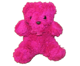 1998 SWIBCO TEDDY BEAR BRIGHT PINK 9&quot; VINTAGE SHAGGY PLUSH STUFFED ANIMA... - £12.58 GBP