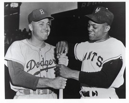 WILLIE MAYS &amp; DUKE SNIDER 8X10 PHOTO NY GIANTS BROOKLYN DODGERS PICTURE ... - $4.94