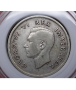 South Africa 1941 George VI Rex Imperator 2 Shillings Silver Coin - $23.51