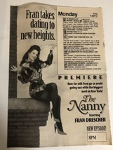 The Nanny CBS Tv Guide Print Ad Fran Drescher TPA14 - £4.63 GBP