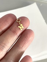 Gold Filled Initial N Letter Pendant Charm With Lock Clasp - £7.90 GBP